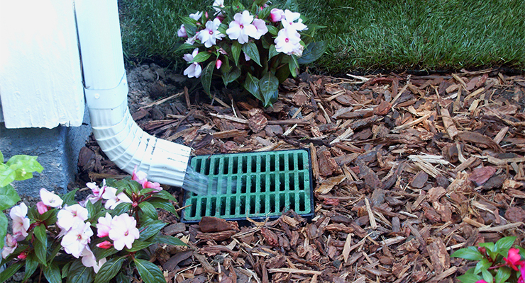 Landscape drainage
system with grate