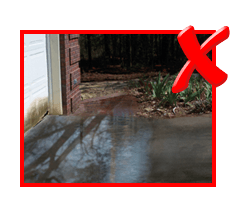 Garage Driveway Sidewalk Water Flood Flooding Drainage Grate