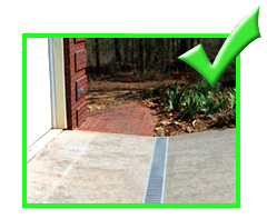 Garage Driveway Sidewalk Water Flood Flooding Drainage Grate