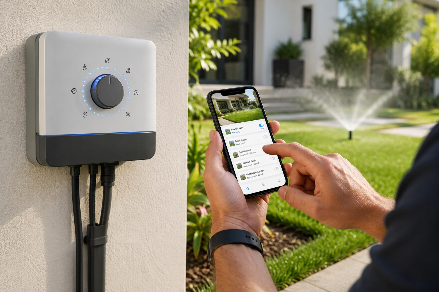 Smart WiFi irrigation controller