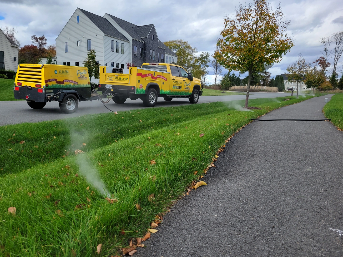 Pacific Lawn Sprinklers service van