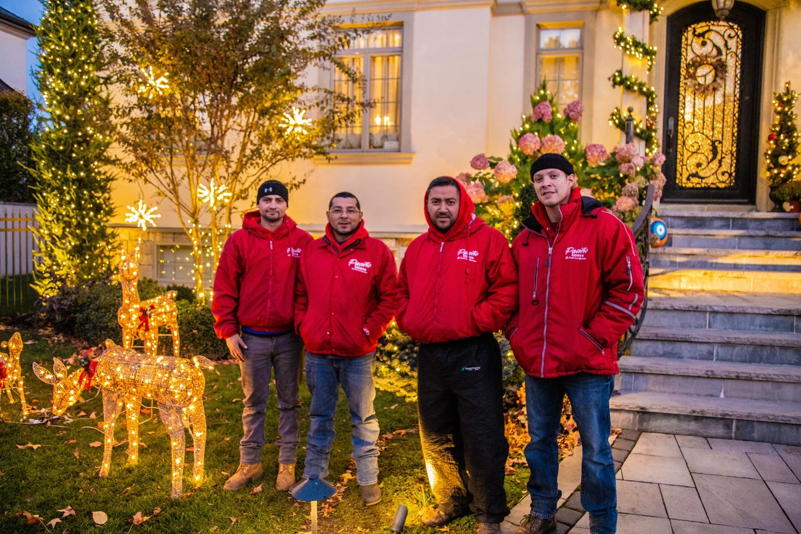 Holiday lighting installed by Pacific Lawn Sprinklers