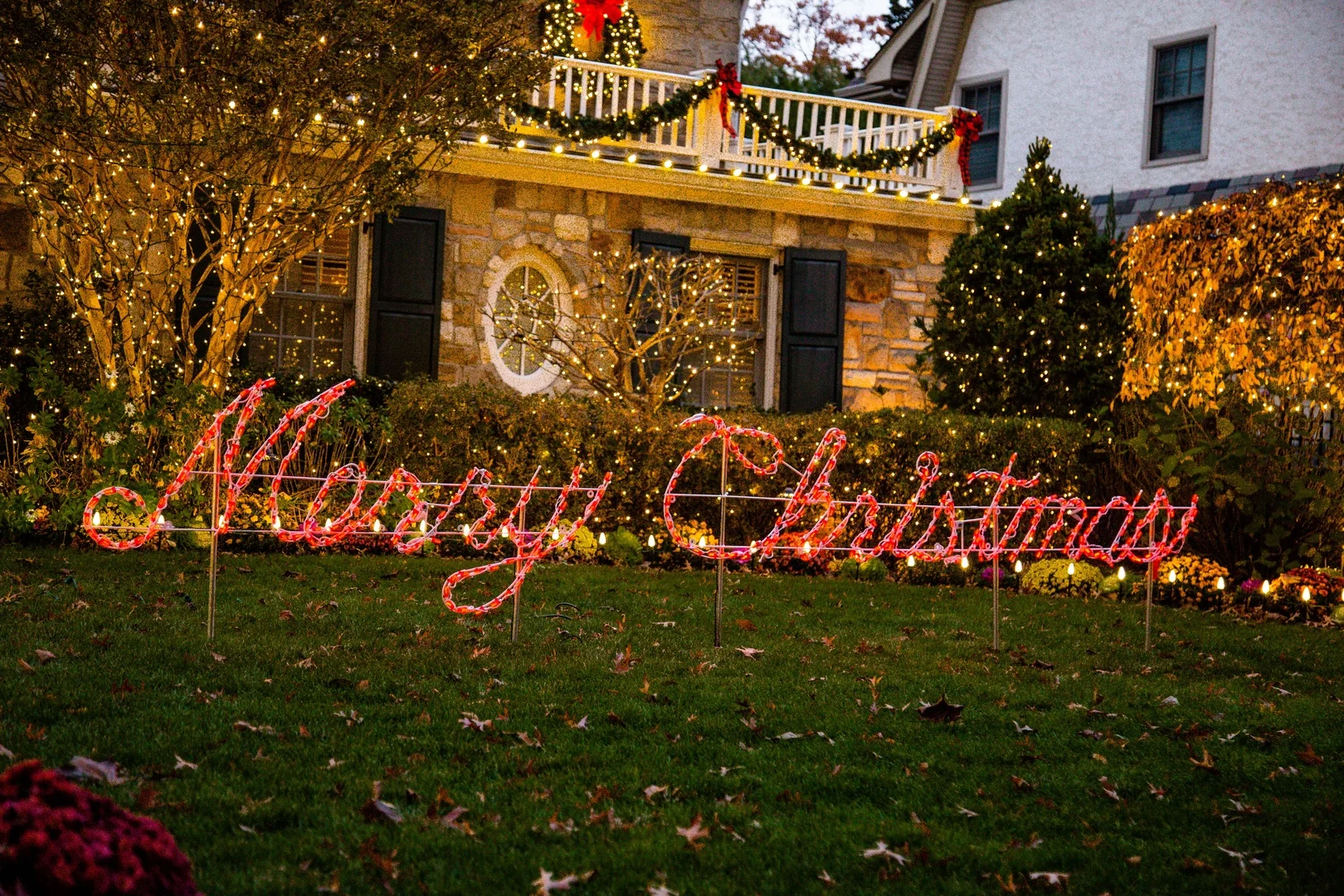 Holiday lighting installed by Pacific Lawn Sprinklers