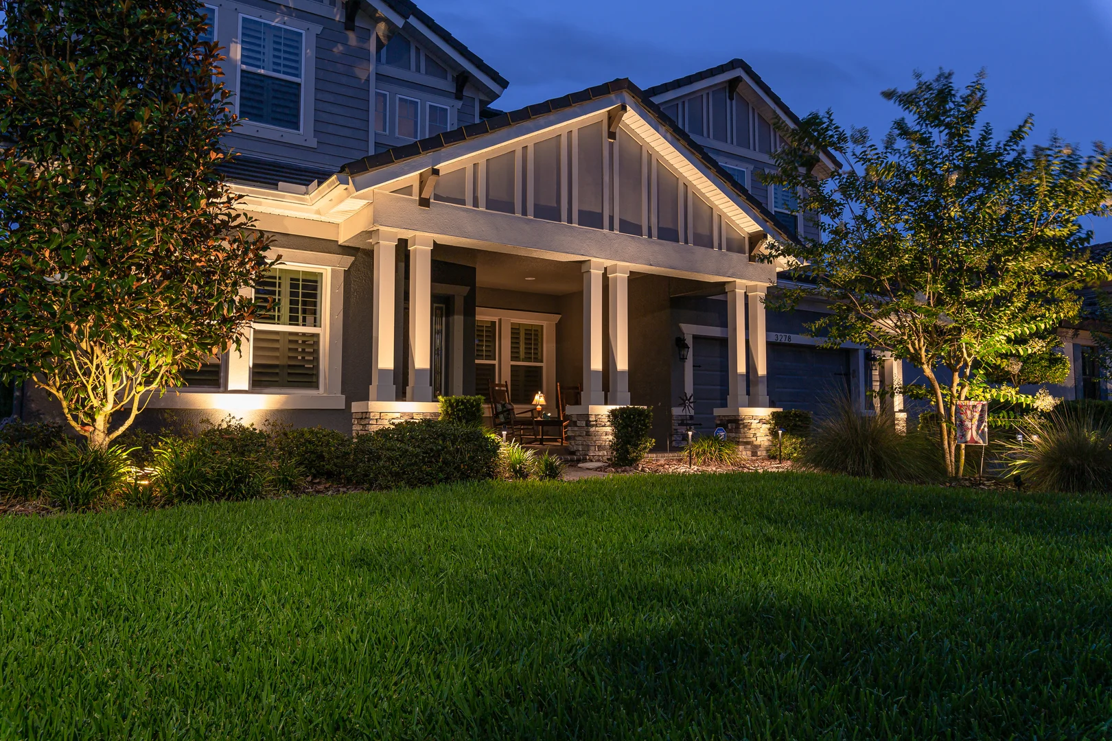 Landscape lighting installed by Pacific Lawn Sprinklers