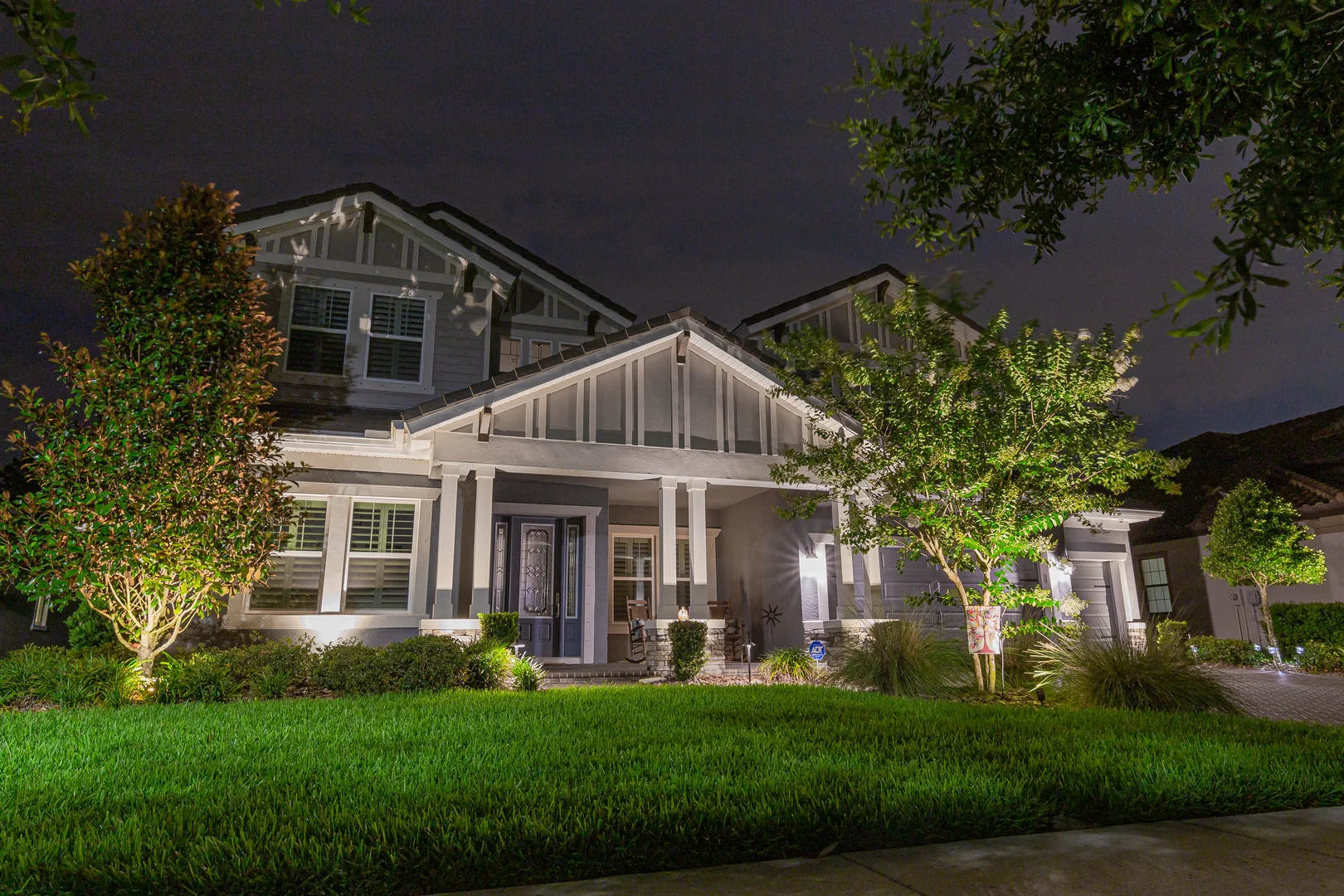 Landscape lighting installed by Pacific Lawn Sprinklers