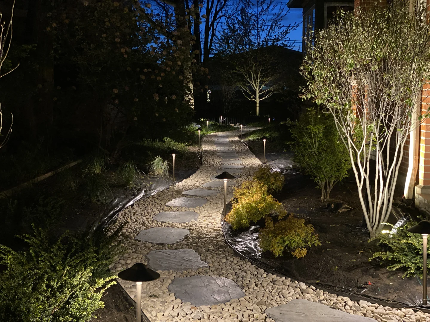 Landscape lighting installed by Pacific Lawn Sprinklers